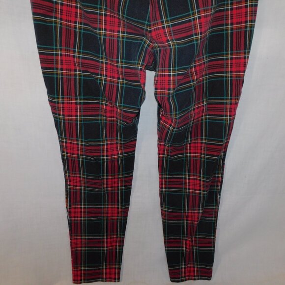 Old Navy Womens 14 Red Black Green Plaid Pixie Pant - Picture 9 of 9